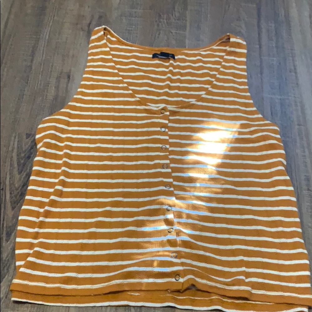Orange and white striped tank top